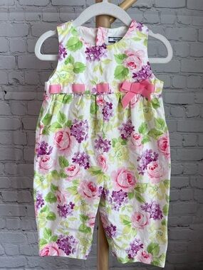 ⭐️⭐️ PICK 5 / $20 Hartstrings Floral Pink & Purple Baby Girls Romper